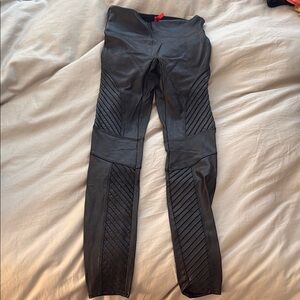Spanx Moto Black Faux Leather Leggings